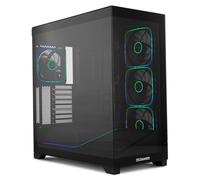 NOX XTREME PRODUCTS HUMMER Blade - Case PC Tower ATX/M-ATX/ITX, Vetro Temprato, 5 Ventole ARGB 140mm Preinstallate, Spazio per 8, Controller ARGB, USB 3.0 e USB-C, Nero