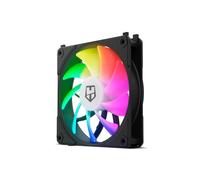 NOX XTREME PRODUCTS Hummer EASY LINK BLACK - ventola da 120 mm, LED ARGB, PMW ultra-silenzioso, 9 pale, senza cavi, 4 cuscinetti antivibrazione in gomma, velocità fino a 1500 giri/min, colore nero