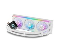 NOX XTREME PRODUCTS Hummer M-360 LCD Black - Raffreddamento a Liquido CPU, Display LCD, Radiatore 360mm, 3 Ventole 120mm PWM, TDP 350W, Compatibile con Intel e AMD, Bianco