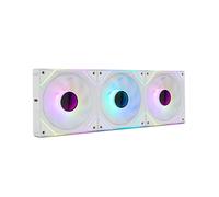 NOX XTREME PRODUCTS HUMMER PRO LINK - Kit 3 ventole ARGB magnetiche da 120mm PWM, connessione senza cavi, illuminazione a specchio infinito, silenziose e ad alte prestazioni di raffreddamento, Bianco