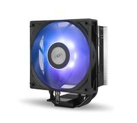 NOX XTREME PRODUCTS HUMMER R-400 ARGB Black - Dissipatore di calore per CPU raffreddato ad aria, ventola PWM da 120 mm, illuminazione ARGB, TDP 235 W, 4 heatpipes, compatibile con Intel/AMD, nero