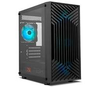 NOX XTREME PRODUCTS INFINITY EPSILON - Mid-Tower M-ATX/ITX ARGB Rainbow, Front Mesh, pannello laterale in vetro temperato, 4 ventole installate, scheda grafica compatibile fino a 310 mm, USB 3.0, nero