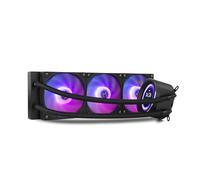 NOX XTREME PRODUCTS X-360 LCD BLACK - Raffreddamento a liquido ARGB con display LCD personalizzabile, Intel e AMD, 3 ventole da 120 mm, controllo PWM, pompa in rame, radiatore triplo alluminio, nero