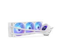 NOX XTREME PRODUCTS X-360 LCD WHITE - Raffreddamento a liquido ARGB con display LCD personalizzabile, Intel e AMD, 3 ventole da 120 mm, controllo PWM, pompa in rame, radiatore triplo alluminio, bianco