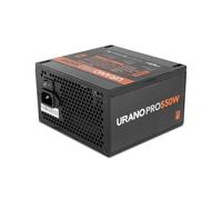 NOX URANO PRO 550W Bronze - Alimentatore 550W, certificato 80 PLUS Bronze, ATX MB, SATA, EPS, PCIE, 12V, Molex, ventola PWN 120mm, tensione automatica (100-240V), nero.