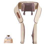 Noxa Massager, Noxa Neck and Shoulder Massager, Cordless Neck with Heat, 3 Levels of Adjustable Strength, Long-Lasting Battery Life, Rechargeable Portable Massagers with Heat (Coffee)