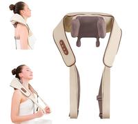 Noxa Massager, Noxa Neck and Shoulder Massager, Upgraded 6 Head Massage, Deep Tissue 4d Massage Technology, for Back, Waist, Leg Use (brown)