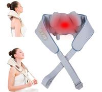 Noxa Massager, Noxa Neck and Shoulder Massager, Upgraded 6 Head Massage, Deep Tissue 4d Massage Technology, for Back, Waist, Leg Use (gray)