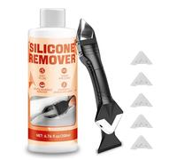 NoxGule 200ml Rimuovi Silicone, Sciogli Silicone, Rimuovi Colla, Togli Silicone, Scioglie Il Silicone Ostinato, Rapido Ed Efficace, Adatto a Cucine, Bagni e Lavandini, Raschietto Silicone