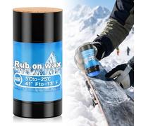 NoxGule 75g Sciolina Sci, Sciolina Snowboard, Kit Sciolina Snowboard, Sciolina da Sci, Snowboard, Sci Nordico e Fondo, Applicatore in Sughero Facile da Usare, Ottima per una Sciolinatura Rapida Veloce