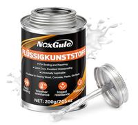 NoxGule Catrame Liquido Impermeabilizzante, Sigillante Perdite Acqua, Gomma Liquida, Sigillante Impermeabile, Adatto per Rivestimenti Impermeabili su Legno, Vetro Tetti, 200g