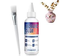 NoxGule Colla Mosaico, Colla per Vetro, Colla per Ceramica, Resistente e Resistente, Rapida Polimerizzazione, Adatto a Vari Materiali per Mosaici, Tra Cui Vetro, Ceramica, Pietra e Plastica, 100ml