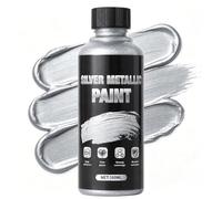 NoxGule Vernice argento, vernice a specchio, vernice argentata per metallo, vernice acrilica argento, resistente al colore, adatta per legno, metallo, vetro, ristrutturazione di mobili, artigianato
