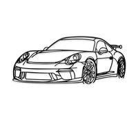 noxozoqm Metal Car Wall Art, Unique Silhouette Room Decor for Men, Teen Boy Room Decor, 15.7'' x 6.8'', Black