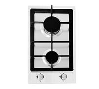NOXTON Fornello a Gas da Incasso Domino a 2 Fuochi a Gas in Acciaio Inossidabile KIT GPL FFD [Classe energetica A +]