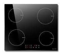 Noxton Piano Cottura a Induzione 4 Fuochi, Piani Cottura Elettrici Domino Incasso, 60cm Piastra Induzione nero con Toccare, Sensore Sicurezza Bambini Blocco, 220 V-240 V, Vetro