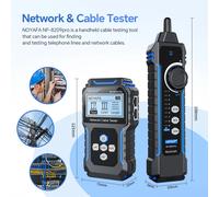 NOYAFA NF-8209Pro Tester per cavi di rete Localizzatore per cavi Cat5 Cat6 PoE Tester Lunghezza Test di continuità NCV