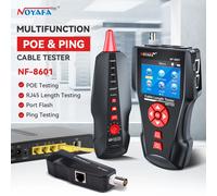 NOYAFA Tester per cavi di rete NF-8601 Localizzatore per cavi Ethernet con funzione PoE/PING Misura la lunghezza Tester per cavi Strumenti di rete