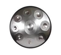 NOYORO Tamburo in Acciaio per Handpan a 432 Hz 9 Note Gold Performer da 22 Pollici in Re Minore con Supporto per Handpan, Custodia per Handpan, Mazze Resistenti E Panno Antipolvere,Argento