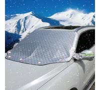 NOYVYDS Copertura Parabrezza Inverno Auto,Telo Antigelo Antineve Antighiaccio con 5 Magneti e 2 Coprirétrovisori- Protezione Universale contro Ghiaccio、Neve e Grandine per Auto SUV, 147×116cm
