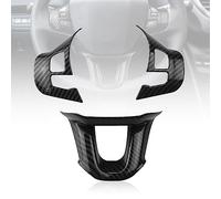 NOZADO Set da 3 pezzi coperture decorative trim adesivi per volante auto adatti per Peugeot 208 308 2008 2014 2015 2016 2017 2018 2019 accessori tuning auto (Colore: Nero Carbonio)