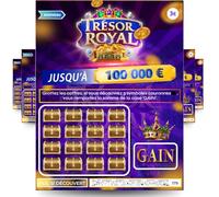 NOZHAM® X5 Biglietti Falsi Gratta Vincitore 20.000€ - Scherzo Divertente e Ripieno Originale - Gag per Intrappolare i tuoi amici e familiari - Regalo umoristico, Trappola per Compleanno, EVG, Sera