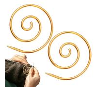 Nozioni sull'uncinetto - 2 anelli segnapunti in metallo a forma elicoidale per uncinetto, segnapunti a durevoli per lavoro a maglia e uncinetto | Progetti artigianali fai-da-te