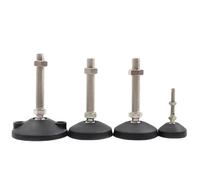NOZLIHMH 4 pezzi Gamba for tornio regolabile Tipo di filettatura Piedini di livellamento regolabili Base girevole Gambe di livellamento articolate Tappetino scorrevole for mobili(D40XM12X80)