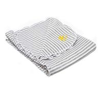 Nozone Coperta per bambini, protezione solare, in morbido rayon di bambù, UPF 30 in bianco/grigio a righe
