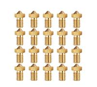 Nozzles kit, 20 pz, compatibile for ugelli E3D M6 0.2/0.3/0.4/0.6/0.8/1.0mm ugello in ottone estrusore testina di stampa for filamento da 1,75 mm V5-V6,for replace(0.6mm-1.75mm 20pcs)