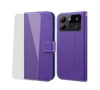 NP-Caser Custodia per ZTE Blade A54 Cover Portafoglio Custodia Pelle Cover Magnetica a Flip Custodia per ZTE Blade A54 (6,6 pollici), Viola