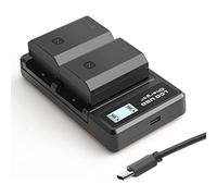 NP-FZ100 Batteria, 2280mAh Batterie Caricabatterie Kit per Sony Alpha A7III A7IV A7RIII A7R3 A7R IV A7C A7S, 7III 7IV 7RIII 7RIV 7C 7S α7C, 6700 6600 A6700 A6600 A9 A9R A9S 9 9S 9R Fotocamere