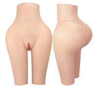 NP YUERUGOU Silicone Vagina Panty Realistico Glutei più spessi di 5 cm per Trans Donna Transgender Travestito Crossdressing Vagina Realistica (Catetere, color4 dark skin)