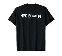 NPC Energy Meme Humor AI Brain Dead Gamer Retro Tee Classic! Maglietta