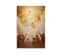 NPEJLCIGH Decorazione da parete moderna da appendere, motivo: Ascensione di Cristo, il glorioso ritorno al cielo, stampa artistica da parete, 20 x 30 cm
