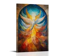 NPEJLCIGH Decorazione murale cristiana, pentecoste, la discesa dello Spirito Santo, decorazione da parete moderna, stampa artistica da parete, 50 x 75 cm