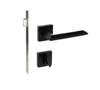 NPF310 Set di serrature for maniglie for porte in lega di zinco Modern Simplicity, camera interna anticorrosione nera opaca(PVD Gold)