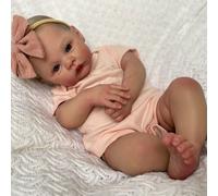 NPK 18 pollici Reborn Baby Doll Prato Corpo morbido 100% fatto a mano Pelle 3D con vene visbili Bambola d'arte da collezione Regalo di Natale
