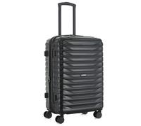NPLE KRYPTON Trolley Medio 65 cm Espandibile, Valigia Rigida da Viaggio in ABS Premium con TSA, 4 Doppie Ruote 360°, Manico Telescopico, Leggera con Organizer Interno, Nero