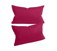 npluseins 1154.1498 - Set di 2 federe per cuscino (30 x 50 cm), colore bordeaux