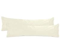 npluseins 1331.1812 - Confezione da 2 federe in Jersey di Cotone, Colori Assortiti, Naturale, ca. 40 x 145 cm