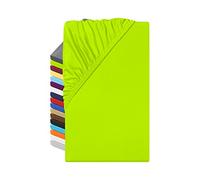 Npluseins 1519.2192 - Lenzuolo con angoli elasticizzati in microfibra, traspirante e anallergico, Microfibra, 100% poliestere., mela, ca. 90-100 x 200 cm