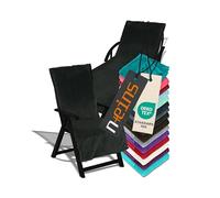 npluseins 1521.2199 - Cuscino per mobili da giardino con cappuccio, in ratina, Microfibra; 100% poliestere., Nero , Gartenstuhl