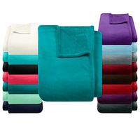 npluseins 1523.2204 - Coperta in pile, ca. 150 x 200 cm, colore: Petrolio