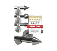 npluseins 1569.2259 - Asta telescopica per tende, diametro 13/16, set + accessori 1569.2259, ca. 160-310 cm, conica cromata