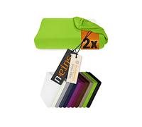 npluseins 2er Pack copri cuscini per cuscino cervicale cuscino per la salute 959.1234, S, 30-35 x 45-50 cm, verde mela