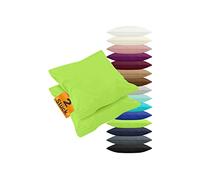 npluseins 2er Pack Kissenbezüge aus Jersey-Baumwolle in unifarbenem Design 1179.1539, ca. 40 x 60 cm, Apfel