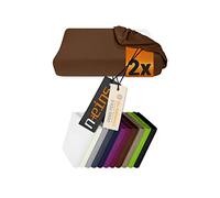 npluseins 959.1234 - Confezione da 2 coprisedili per cuscino cervicale, 40-45 x 60-80 cm, colore: Cioccolato