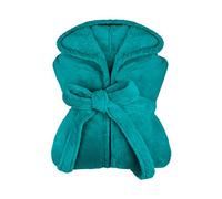 npluseins Accappatoio con cappuccio extra morbido in pile - in colori moderni e diverse misure - unisex e lungo polpaccio, nero, XXL