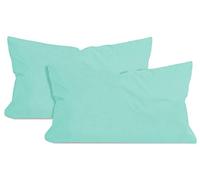 npluseins Confezione da 2 federe in cotone - Jersey - molti colori 1331.1812, ca. 40 x 60 cm, Mint
